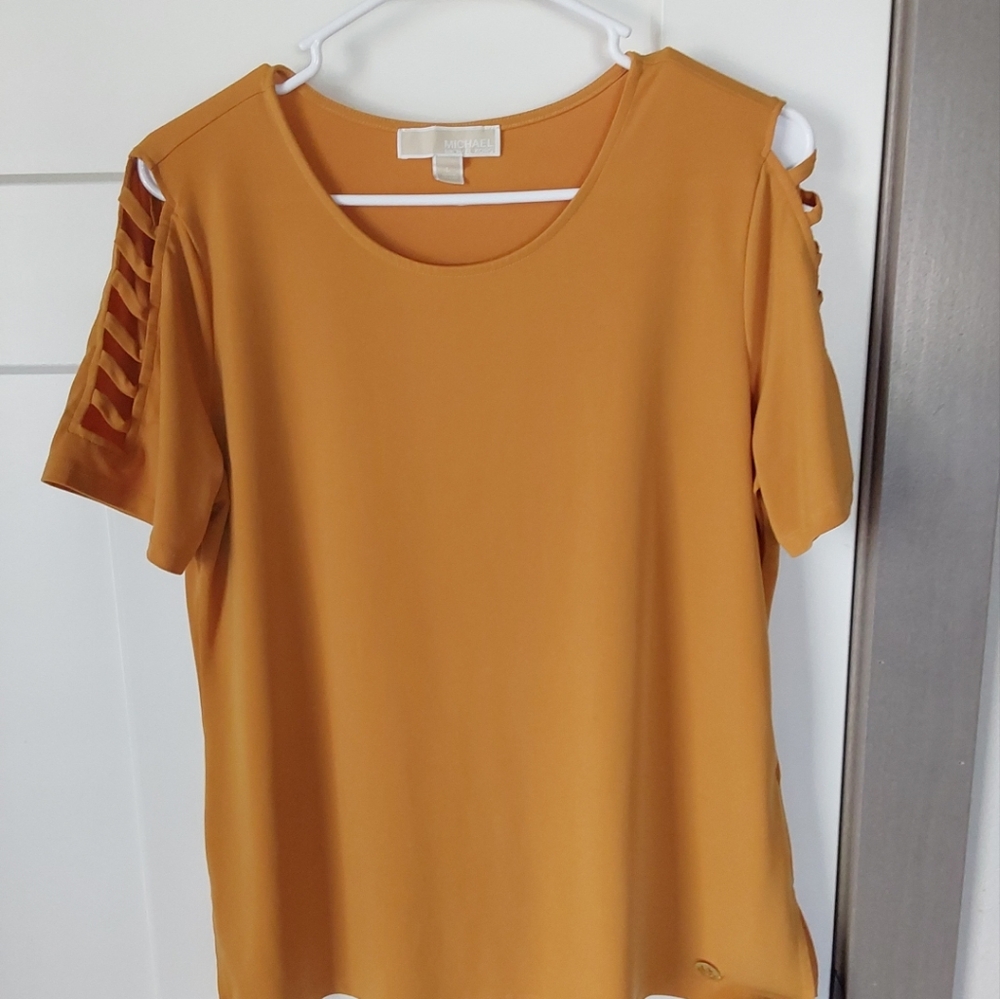 Michael Kors Gold Top Sz L